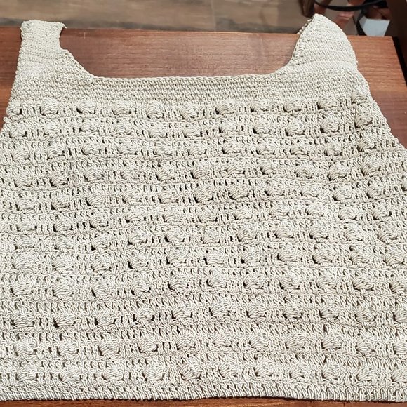 Crochet Kathie Lee Collection Natural Shoulder Bag - Picture 4 of 5